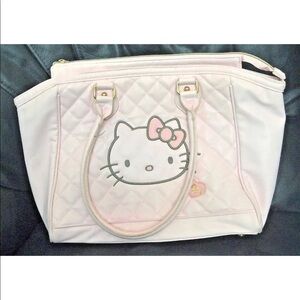 Hello Kitty Pink Quilted Handbag Purse Bag 12"